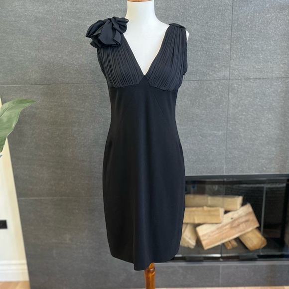 Balenciaga Black Sleeveless Cocktail Dress With Bow Detail Size 42 - Picture 3 of 15